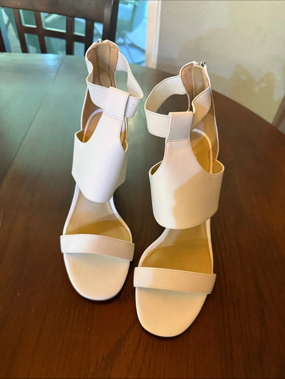Michael Kors Women's white High Heel Sandals - Elegant Strappy Dress Heels
